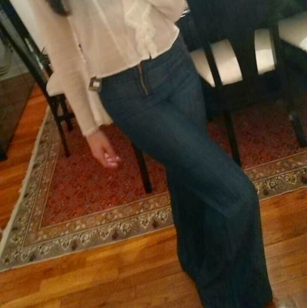 Double Zipper Denim Bell Bottoms